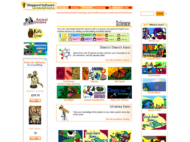 Sheppard Software Science Games