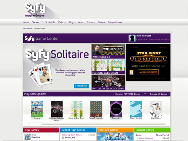 Syfy Game Centre