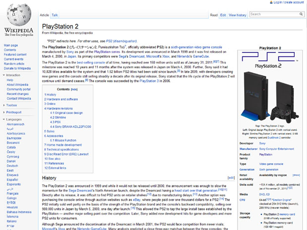 Wikipedia Playstation 2 Facts